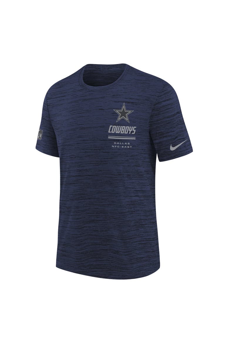 Youth Nike  Navy Dallas Cowboys Sideline Velocity Dri-FIT T-Shirt, Alternate, color, Navy