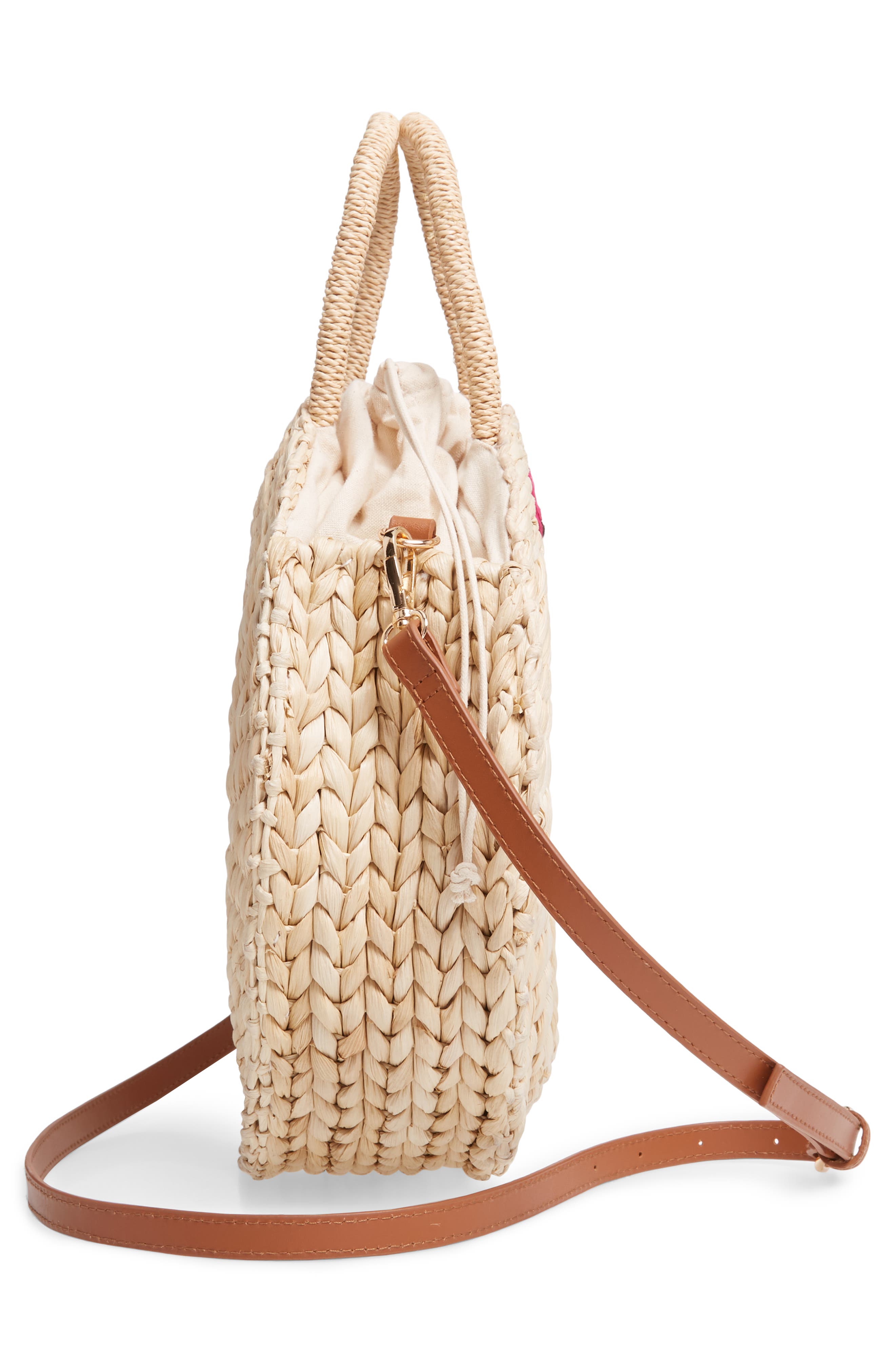 Nordstrom Flamingo Round Satchel, Alternate, color, 