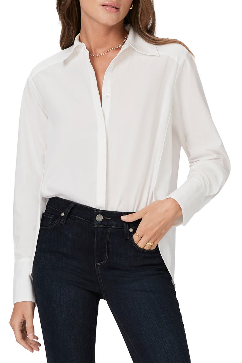 Clemence Button-Up Shirt, Main, color, WHITE