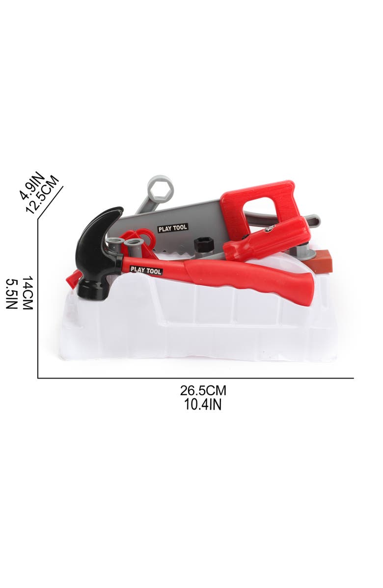 MISCO TOYS Tool Set 20 Piece Toy Kit Construction Tool Box, Alternate, color, Multicolored