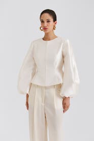 Malina Vendela Balloon Sleeve Blouse