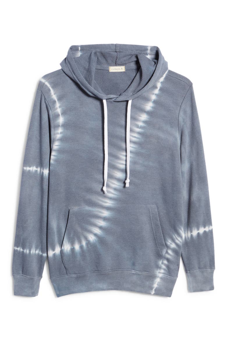 Asher Zip Hoodie, Alternate, color, BLUE LINEAR TIE DYE