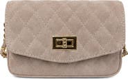 Persaman New York Lola Quilted Suede Crossbody Bag