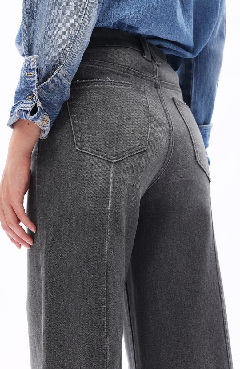 Bayeas Seamed High Waist Wide Leg Jeans, Alternate, color, Gray