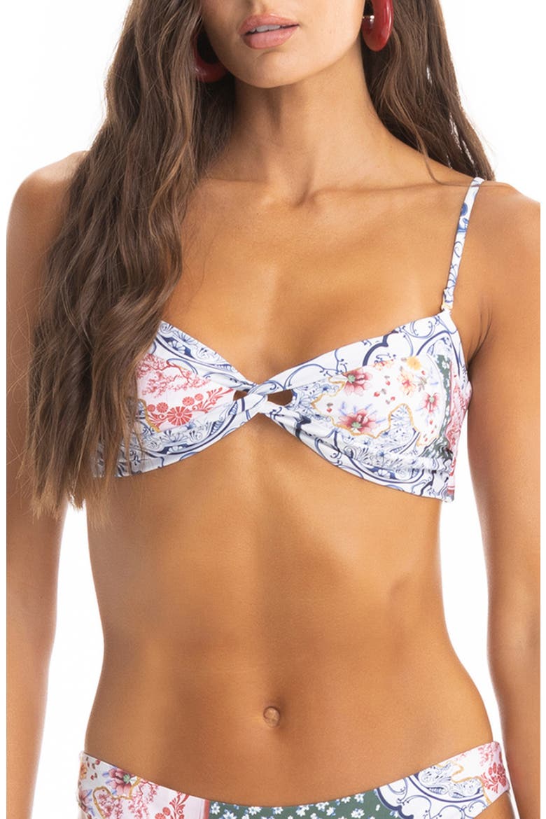 Stacy Celinna Bandeau Swim Top, Main, color, MULTICOLOR