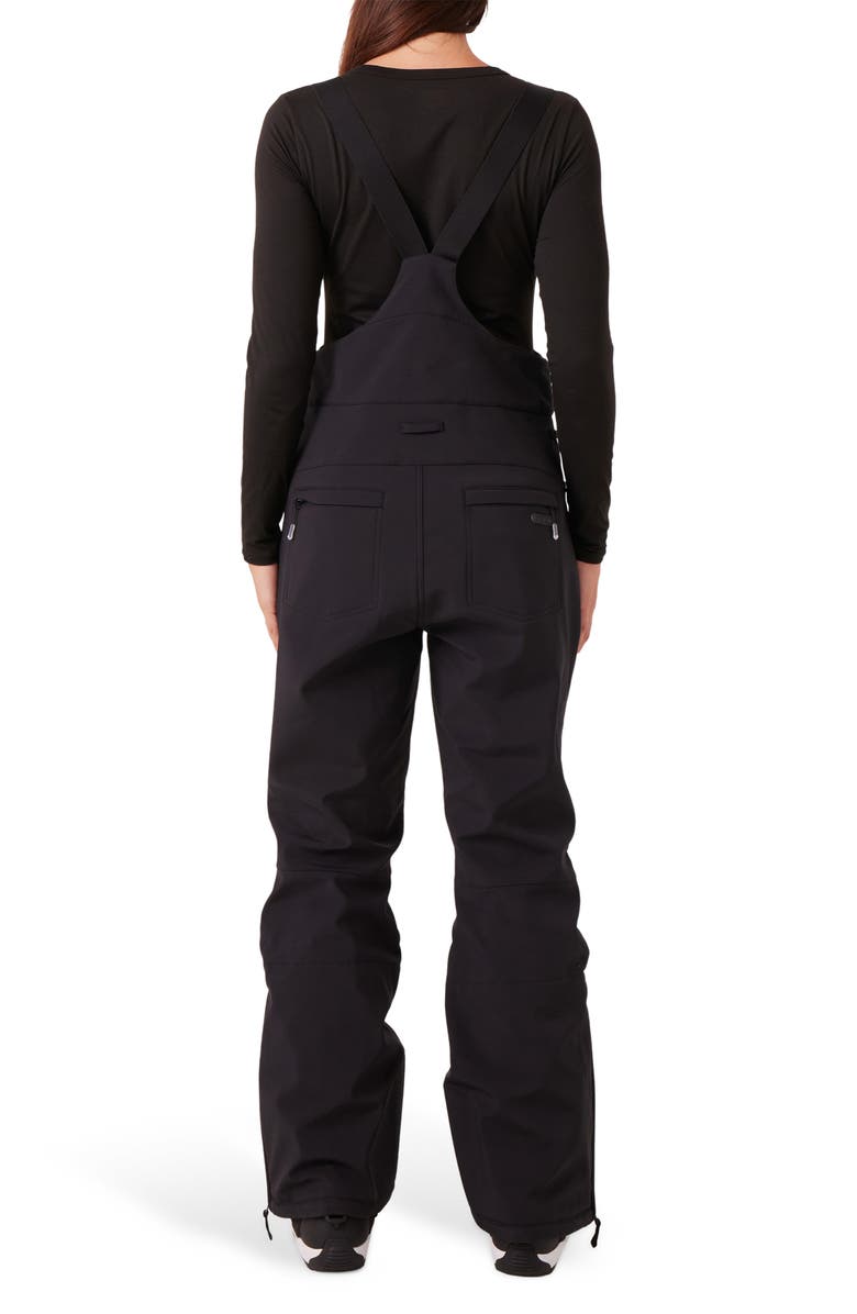 Roxy Summit Waterproof Snow Bib Overalls, Alternate, color, Black