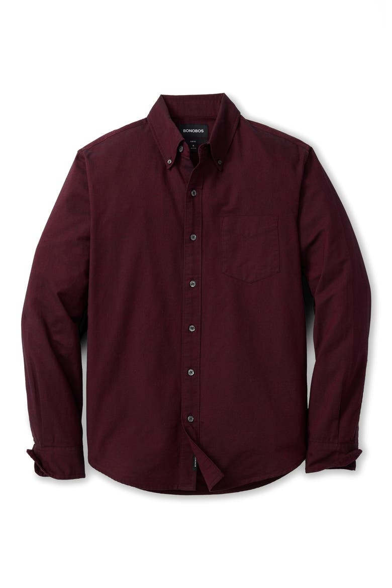 Stretch Oxford Button-Down Shirt, Alternate, color, SOLID OXFORD