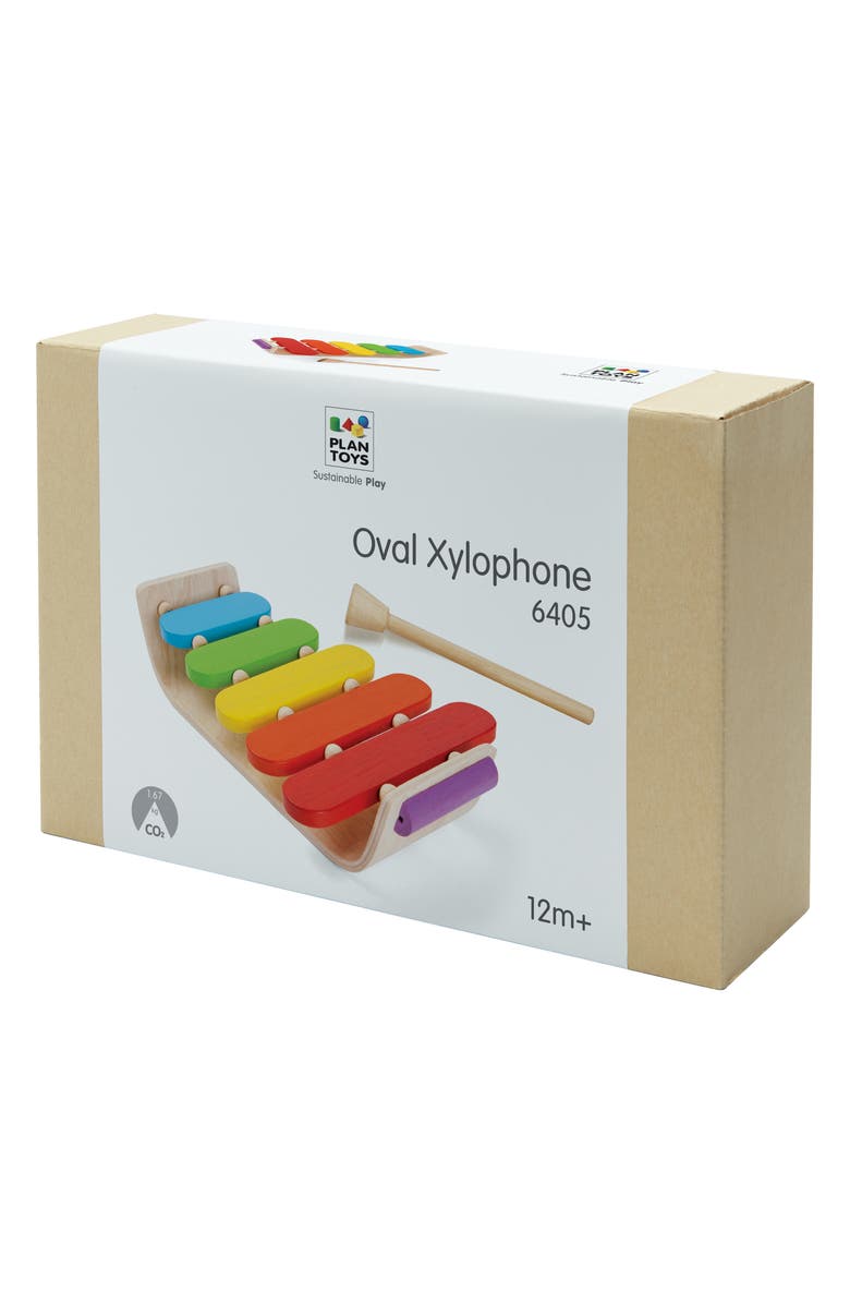PlanToys<sup>®</sup> Rainbow Oval Xylophone, Alternate, color, Assorted