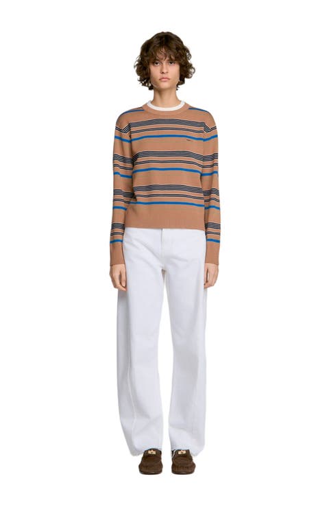 Layered Effect Striped Sweater