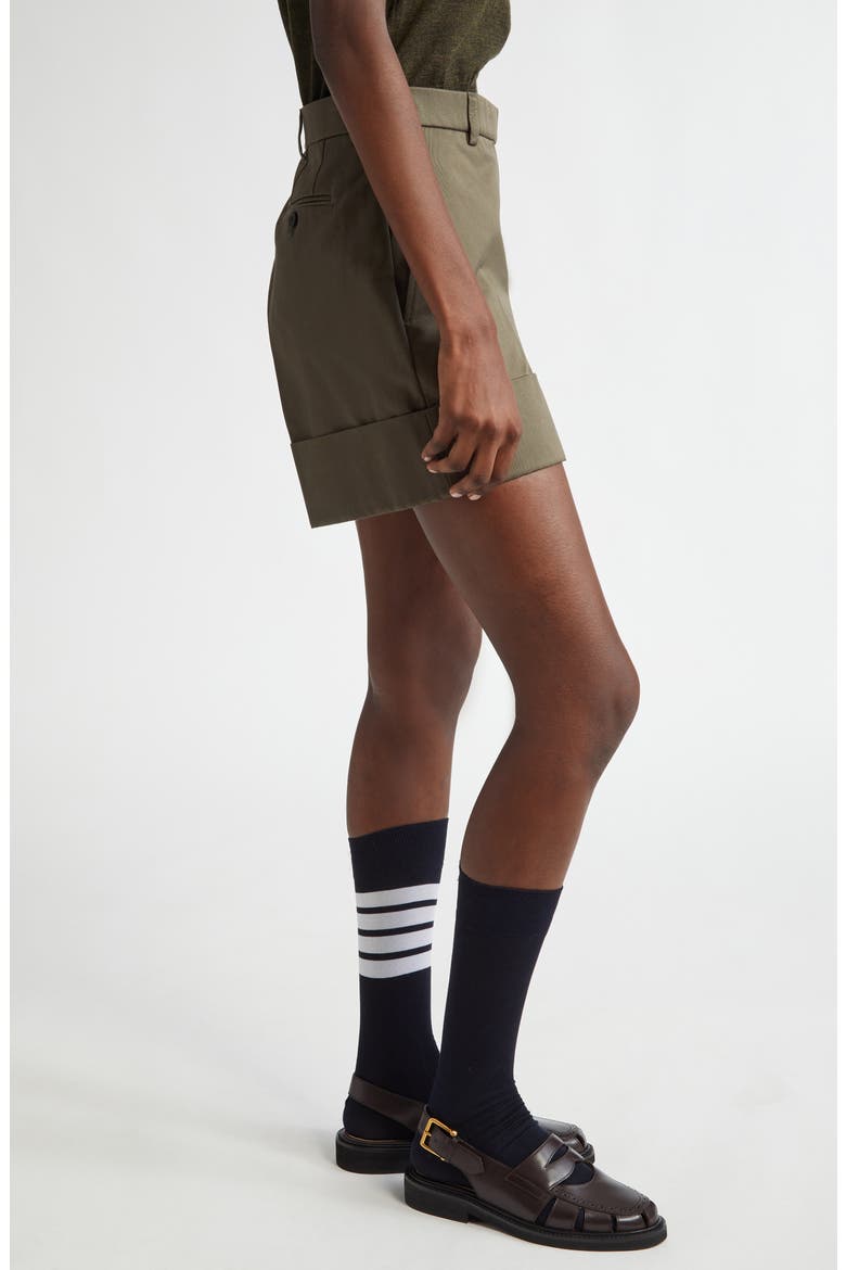 Cotton Twilll Sack Shorts, Alternate, color, DARK GREEN