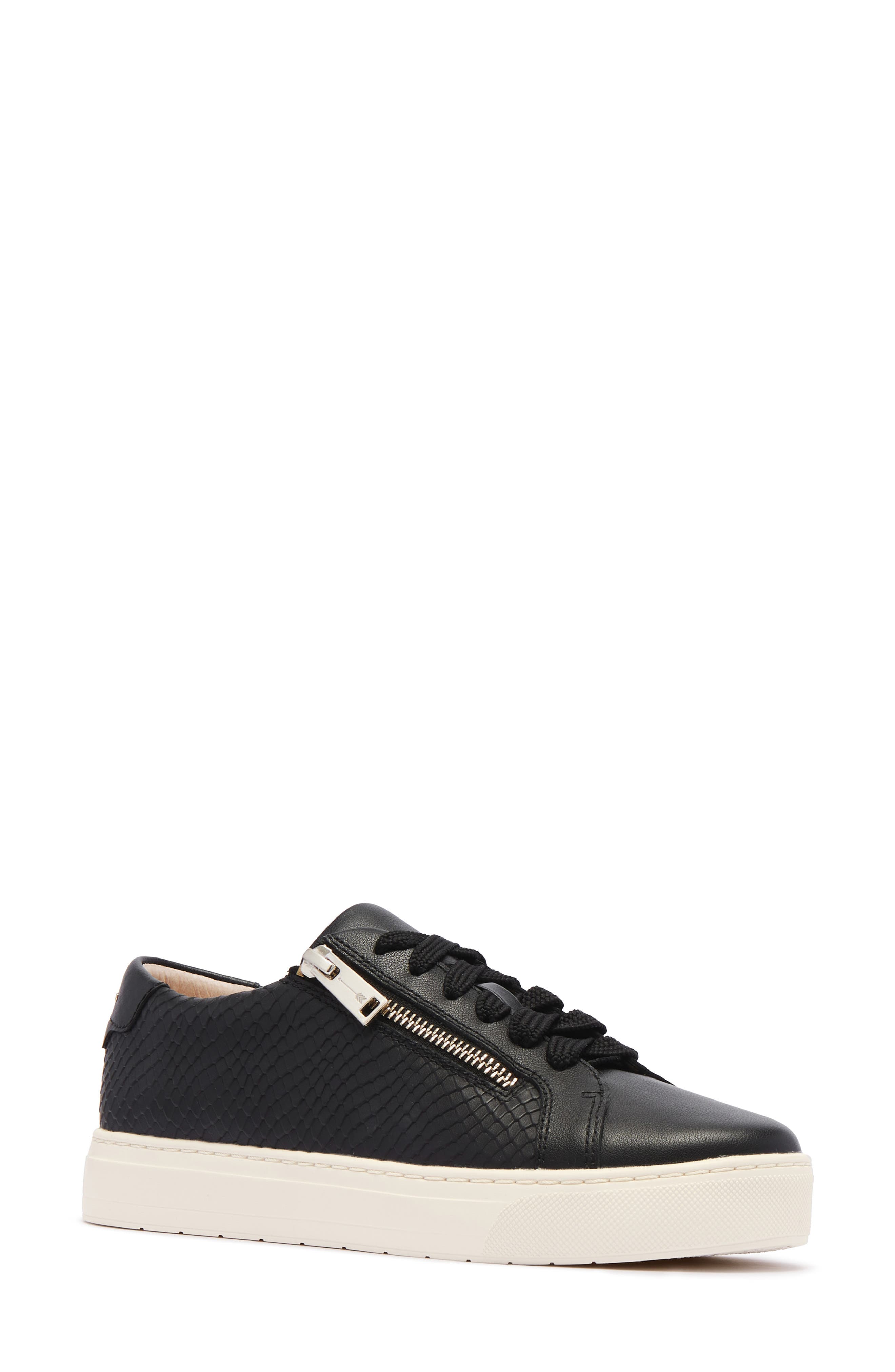 FRANKIE4 Billie II Zip Sneaker, Main, color, Black Emboss