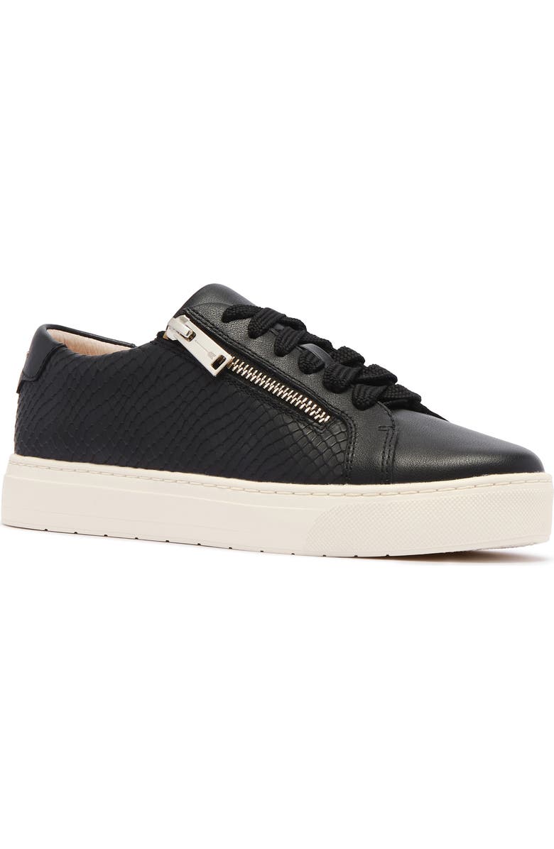 FRANKIE4 Billie II Zip Sneaker, Main, color, Black Emboss