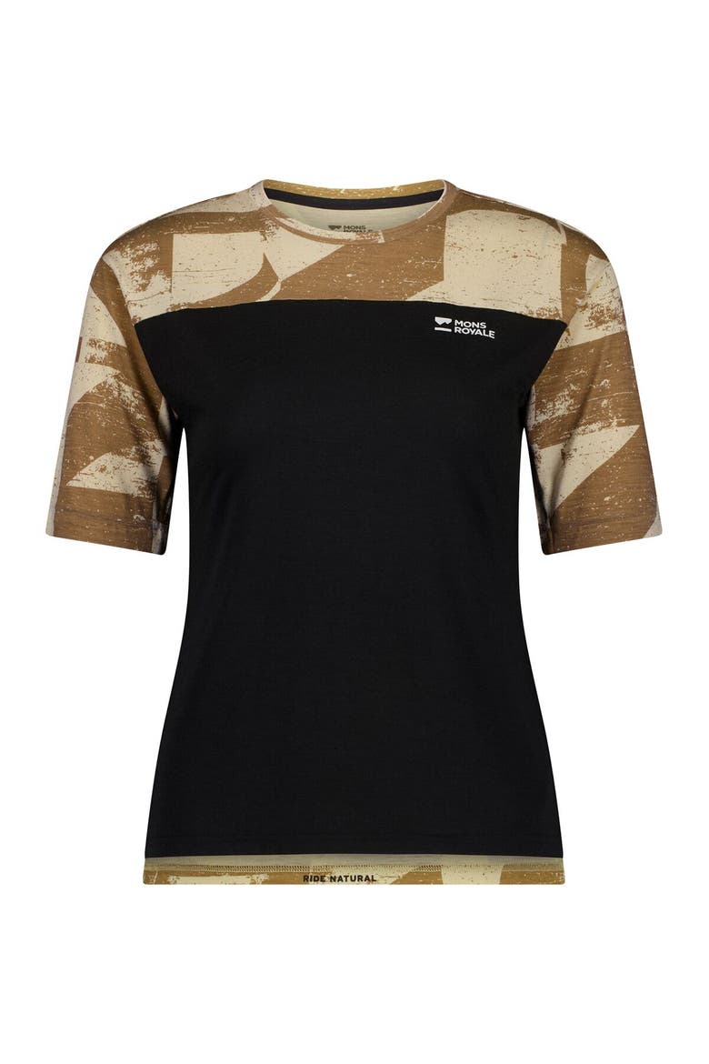 Diversion Merino Short-Sleeve Bike Jersey - Women's, Alternate, color, MR Grunge/Black