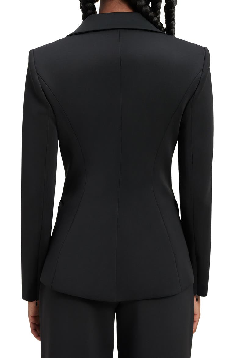 Classic Sculpted Scuba Knit Blazer, Alternate, color, BLACK001