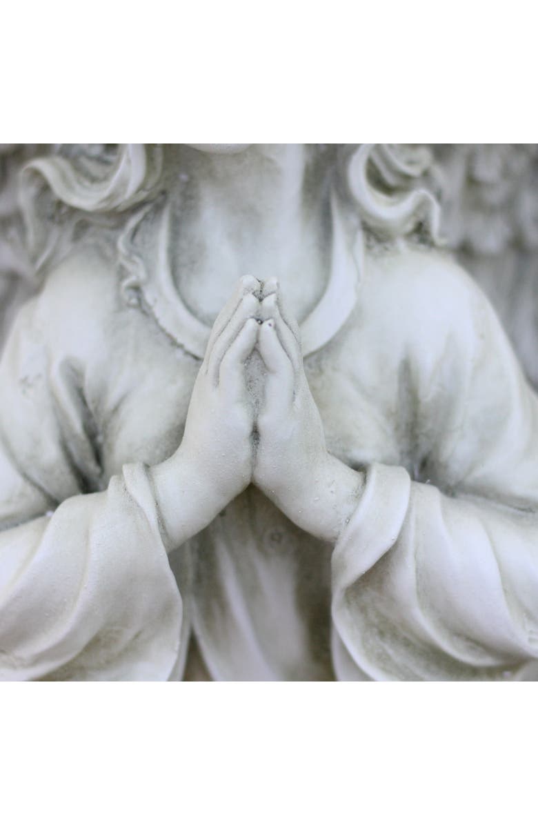 Northlight 24.5" Light Olive Green Praying Angel Decorative Outdoor Garden Statue, Alternate, color, Green