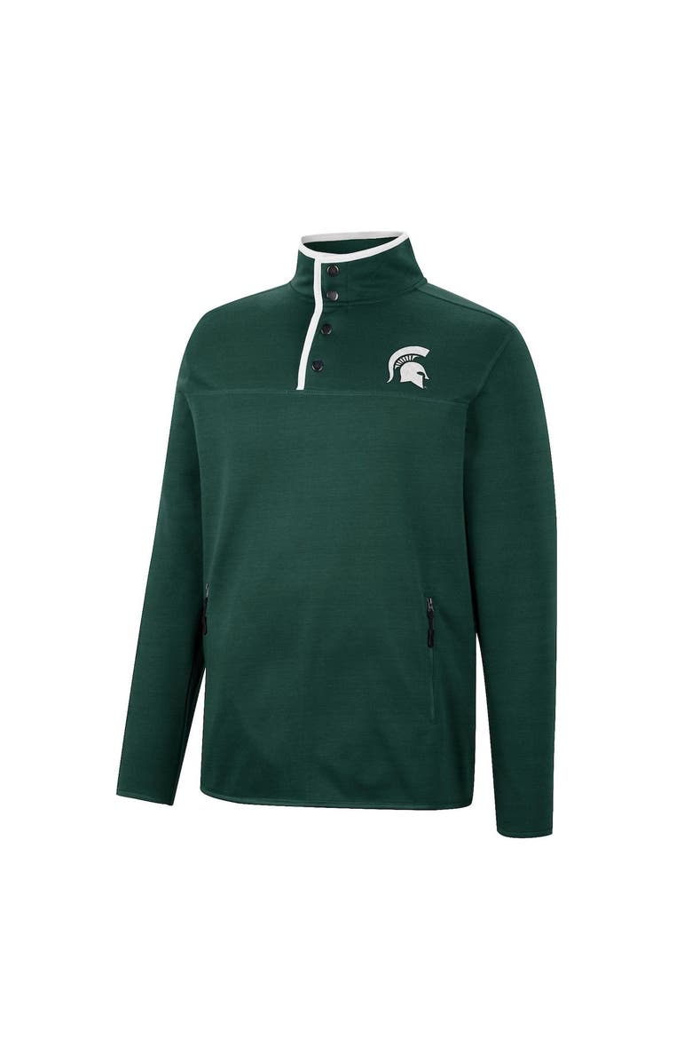 COLOSSEUM Men's Colosseum Green Michigan State Spartans Rebound Quarter-Snap Jacket, Alternate, color, Green