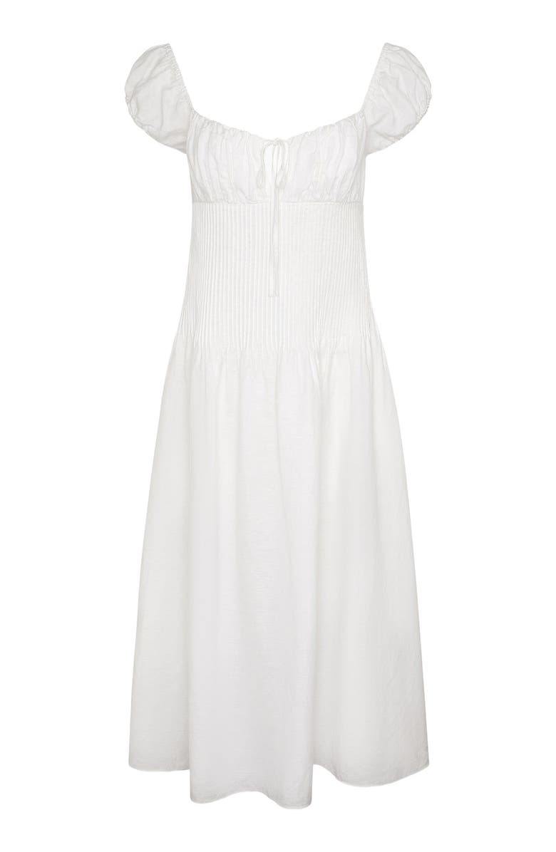Onia Off-Shoulder Midi Dress, Alternate, color, White