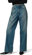 Joe's The Harlowe Embellished High Waist Wide Leg Jeans
