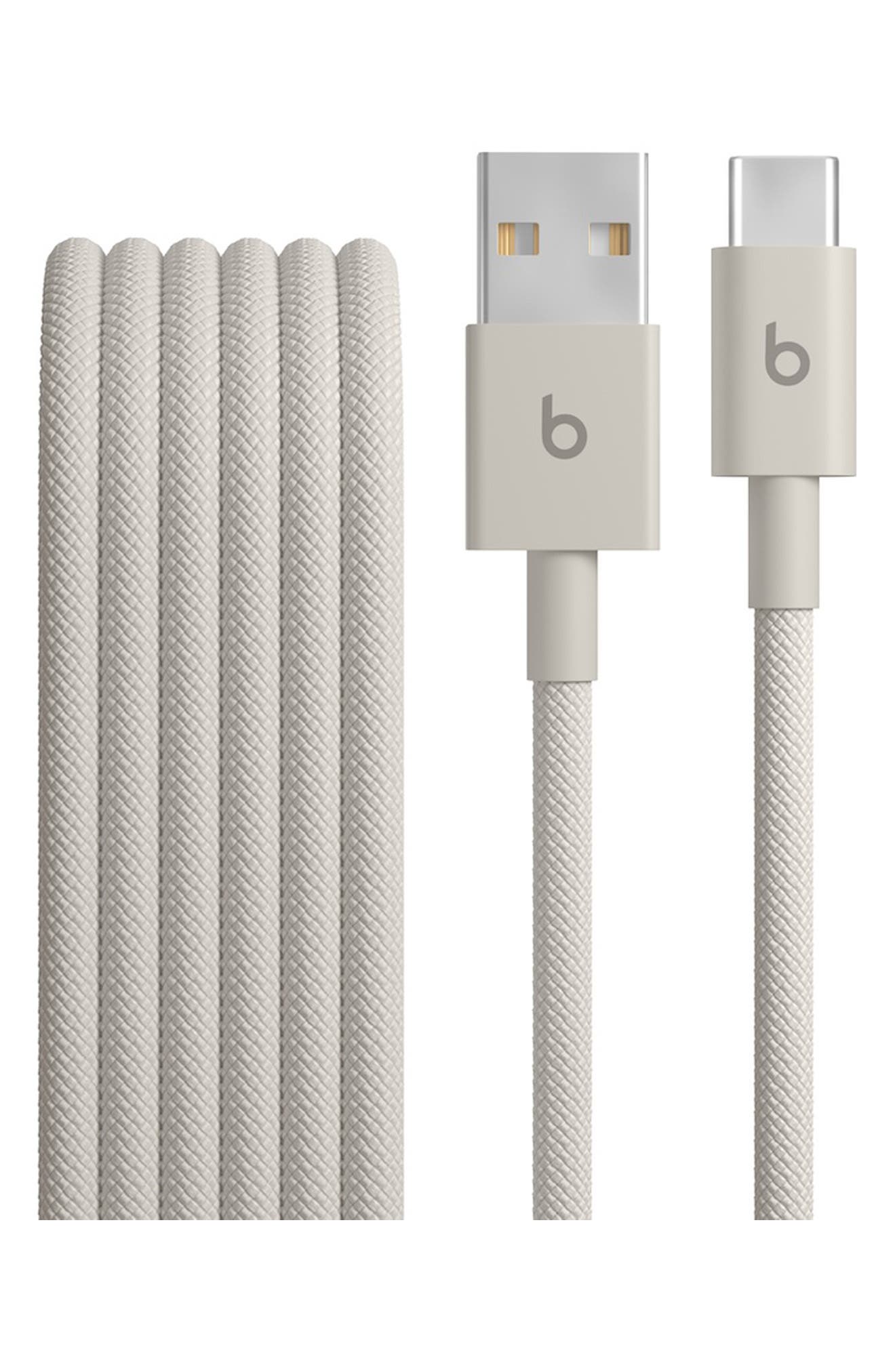 Beats by Dr. Dre™ USB-A to USB-C Woven Cable in Surge Stone at Nordstrom