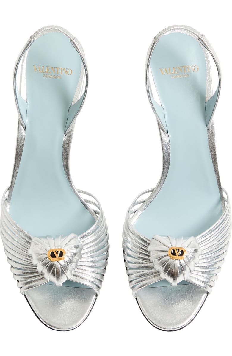 Valentino Garavani Royal Slingback Sandal, Alternate, color, Silver