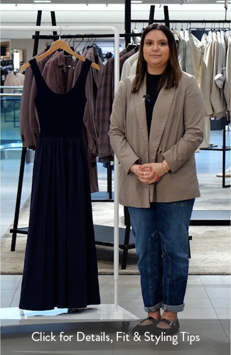 Sleeveless Mixed Media Maxi Dress, sales video thumbnail