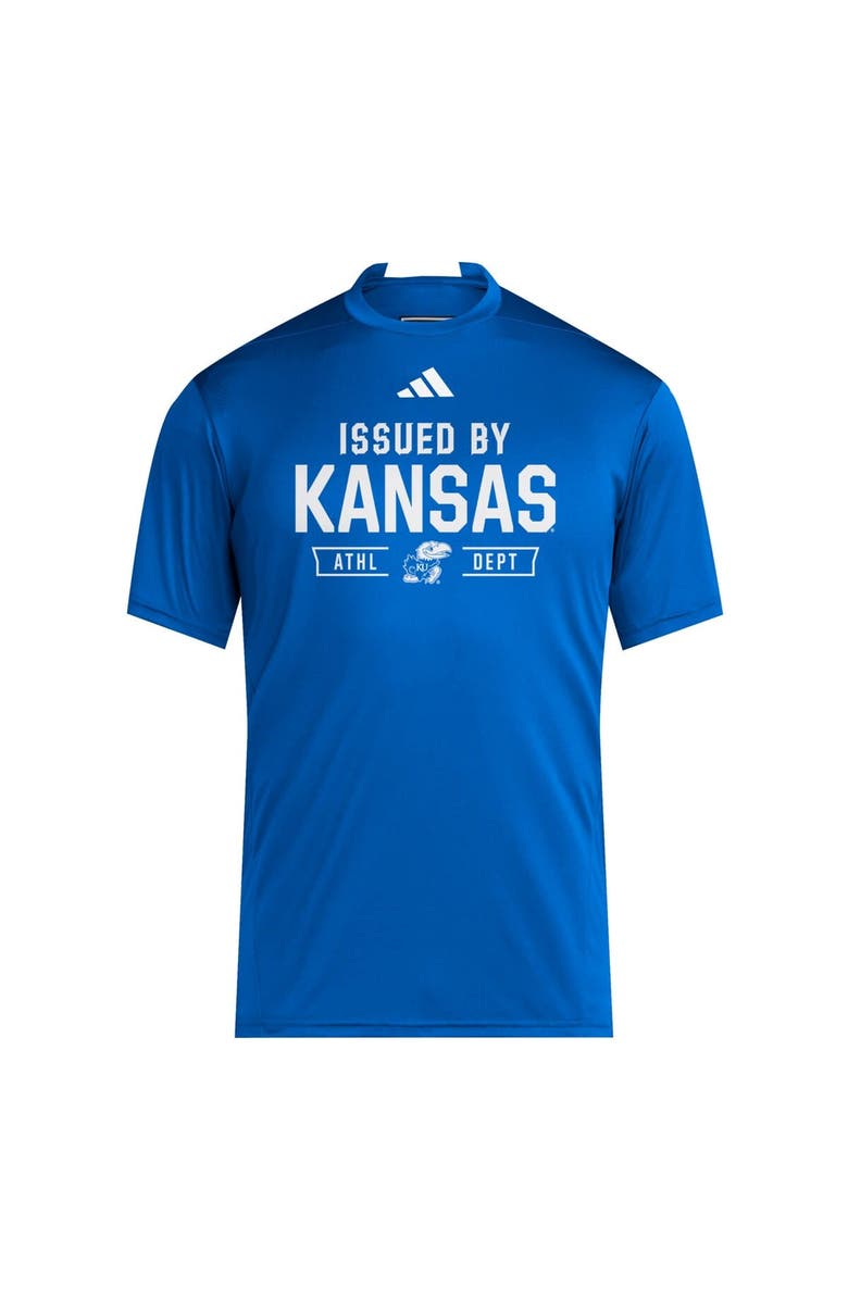 adidas Men's adidas Royal Kansas Jayhawks 2025 Training Performance Team T-Shirt, Alternate, color, Royal