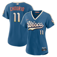 Nike Women's Nike Jackson Chourio Mineral Blue Milwaukee Brewers 2026 City Connect Stadium Jersey