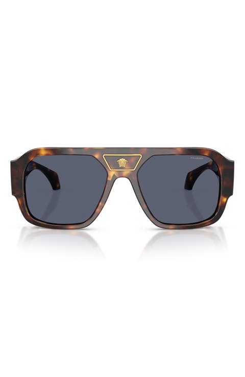 56mm Polarized Square Sunglasses