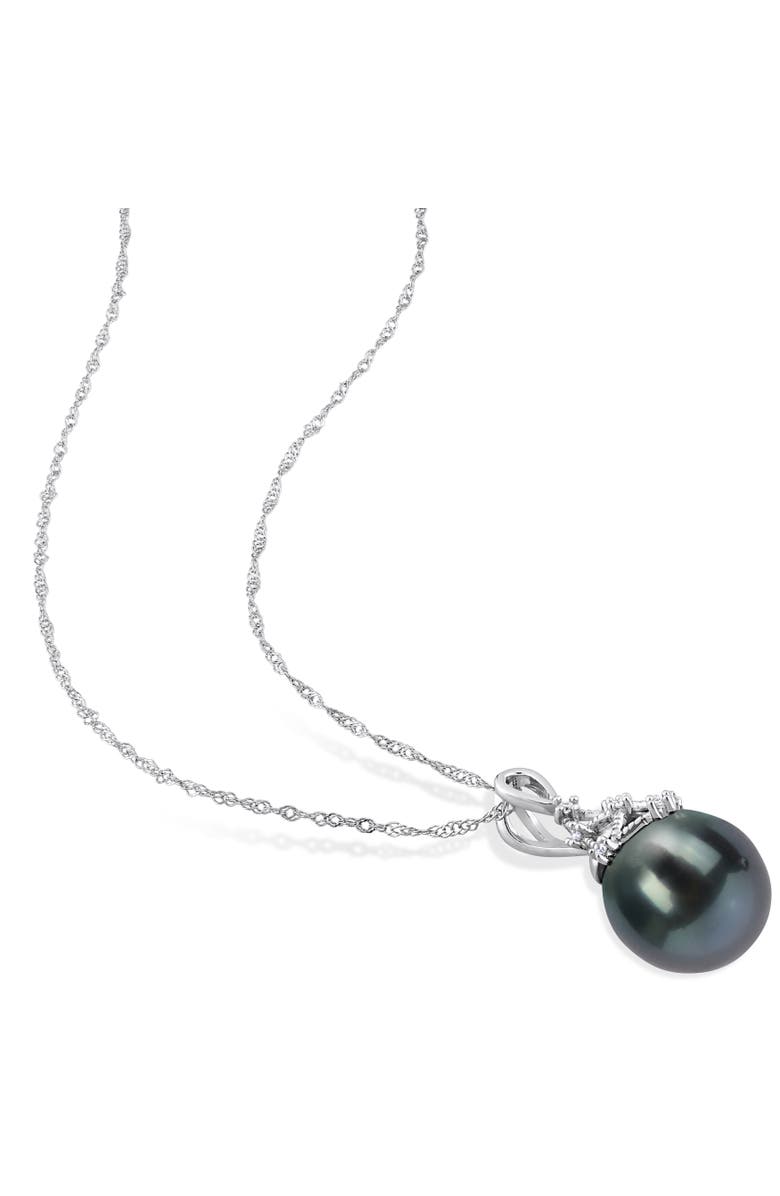 Julianna B. Tahitian Pearl & Diamond Filigree Necklace 14k, Alternate, color, Cultured Tahitian Pearl
