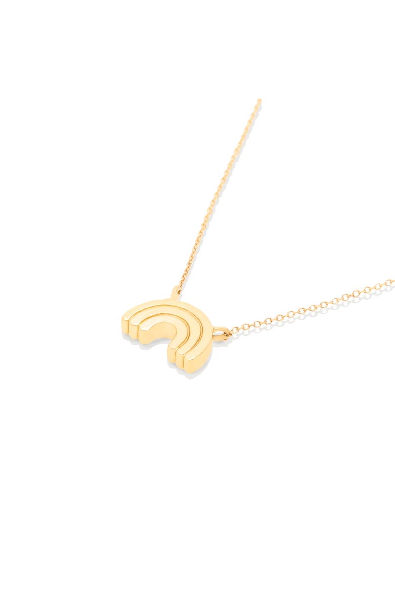 Mini Juju Rainbow Charm Necklace, Alternate, color, Gold