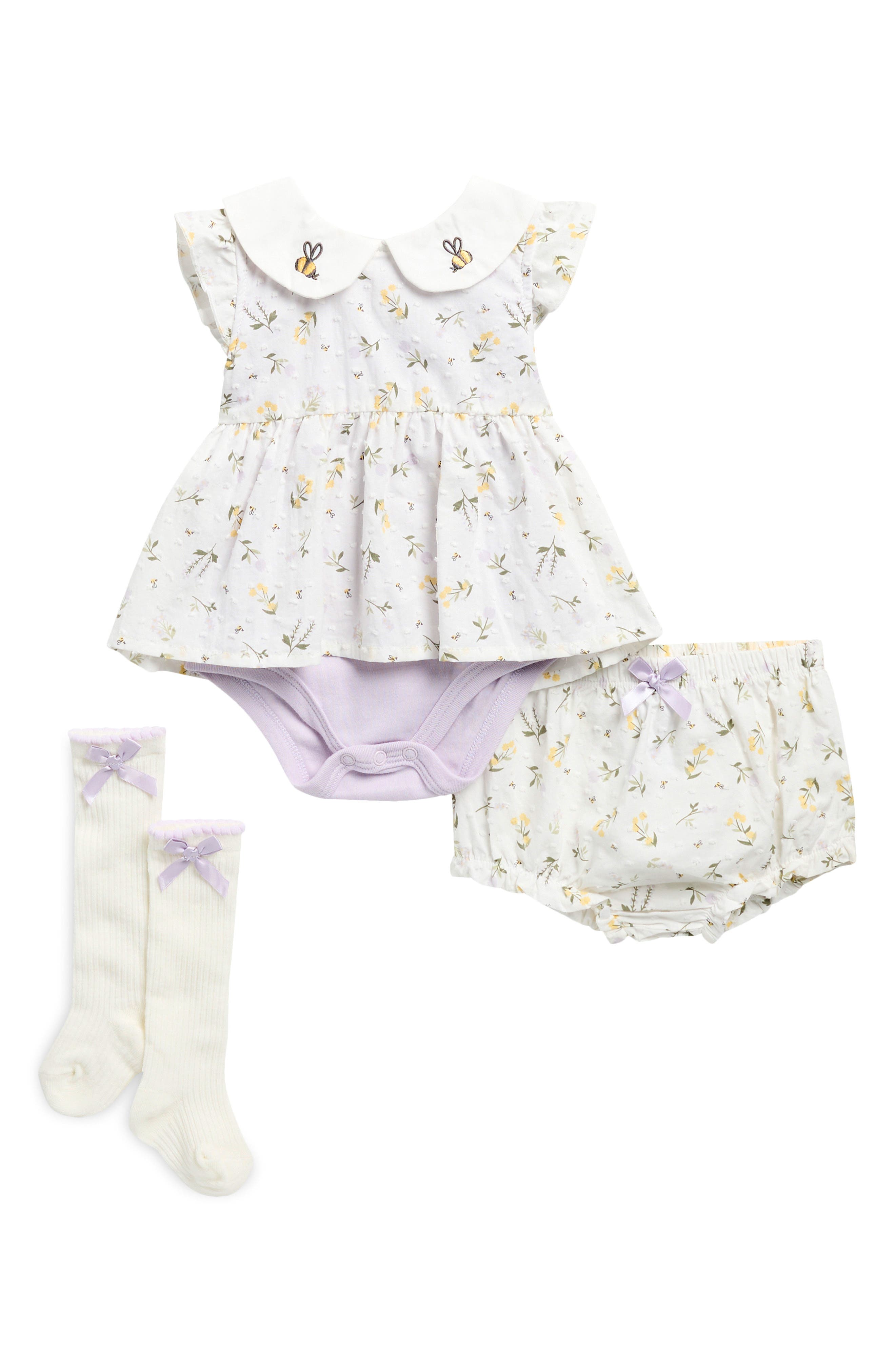 Nicole Miller Floral Print Dress Set