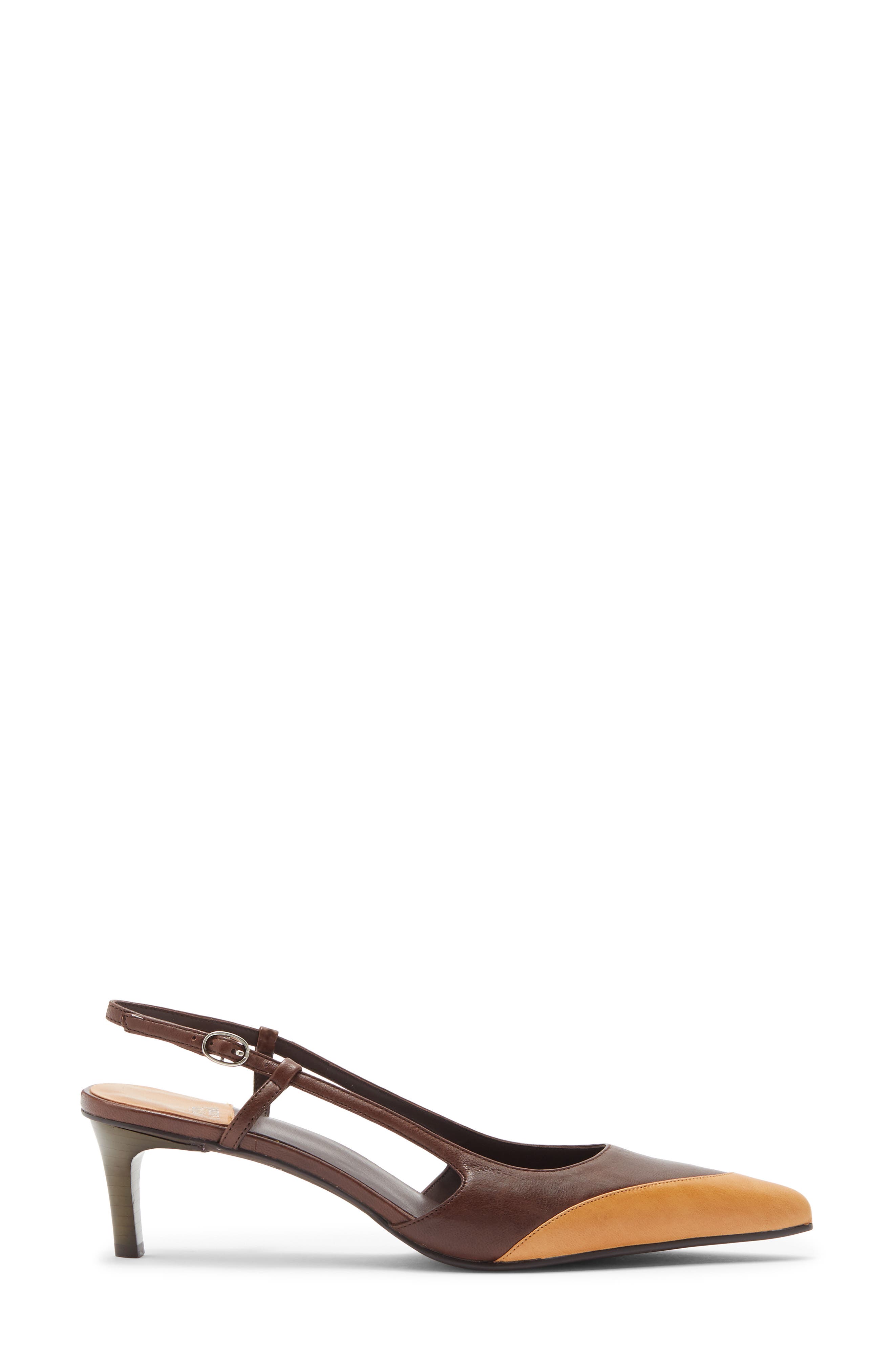 Booshky Slingback Pointed Toe Pump, Alternate, color, BROWN TAN COMBO