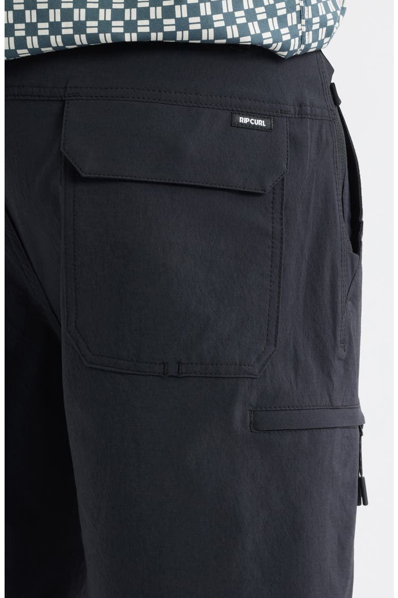 Global Entry Boardwalk Water Repellent Shorts, Alternate, color, BLACK