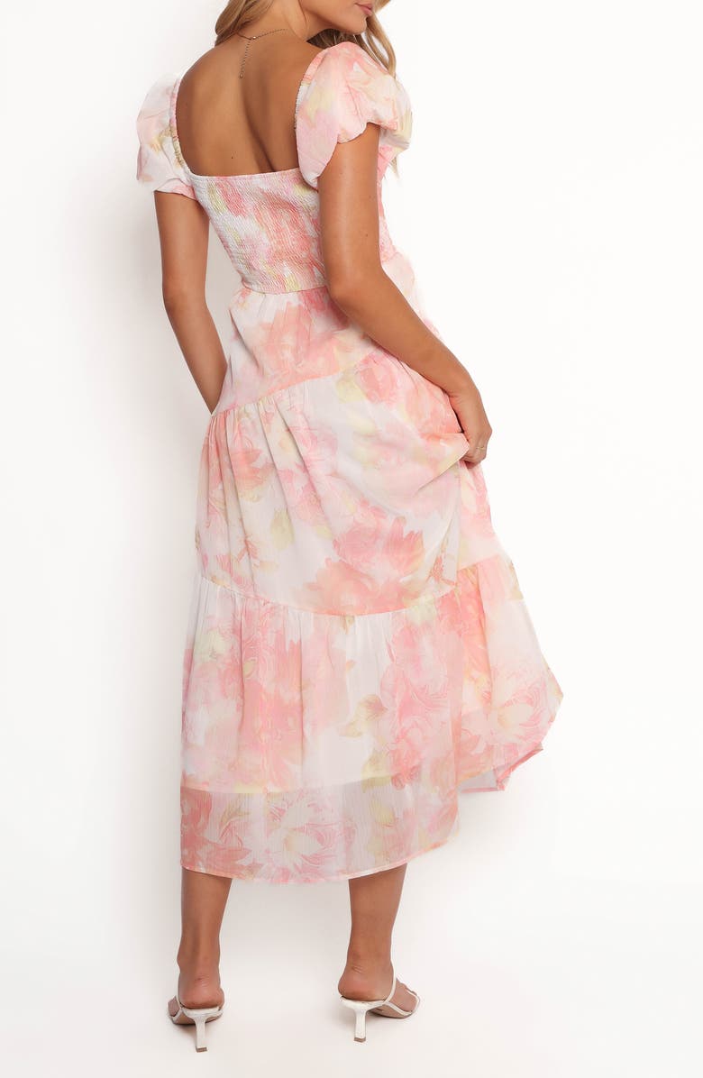 Petal & Pup Lumis Midi Dress, Alternate, color, Peach Floral