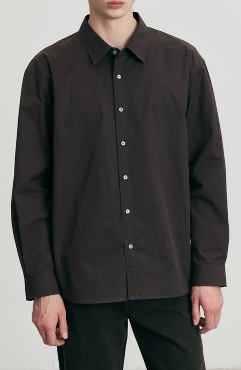 Oversize Cotton Button-Up Shirt