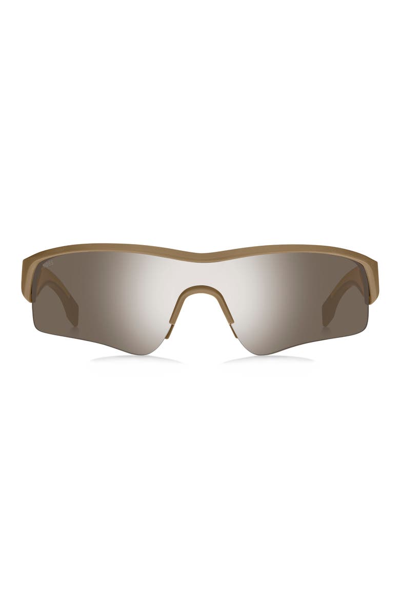 Shield Sunglasses, Main, color, BEIGE