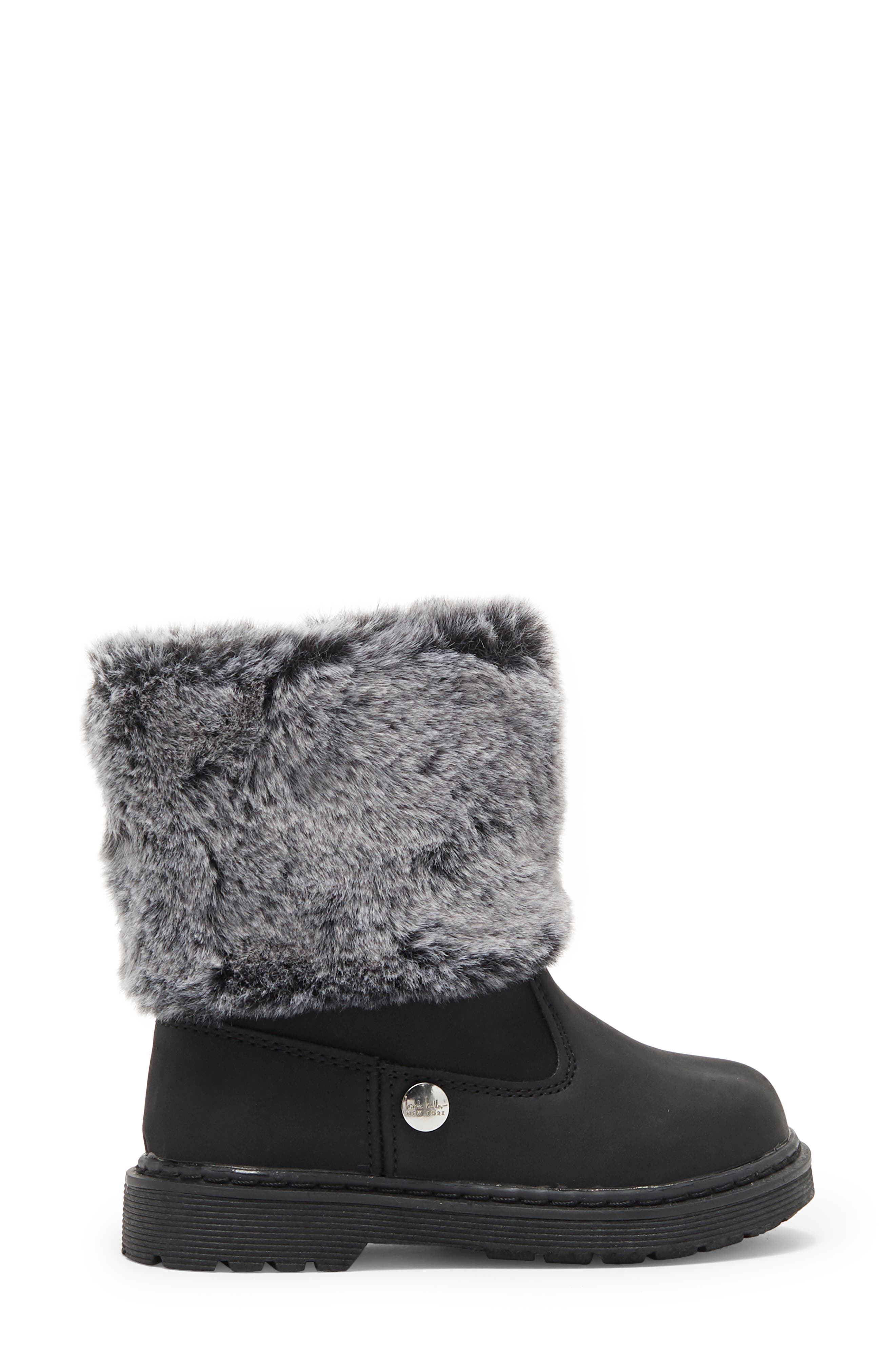 Nicole Miller Kids' Faux Fur Trimmed Boot, Alternate, color, 