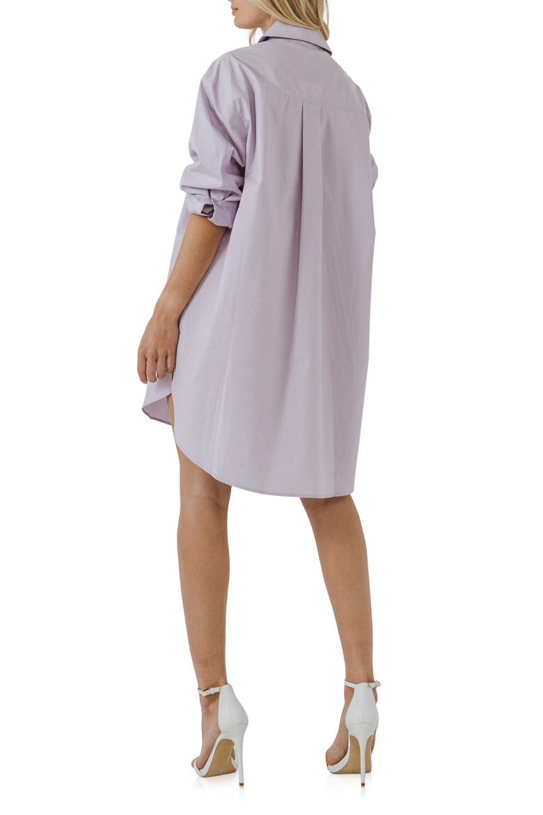 Classic Collar Shirtdress, Alternate, color, LAVENDER