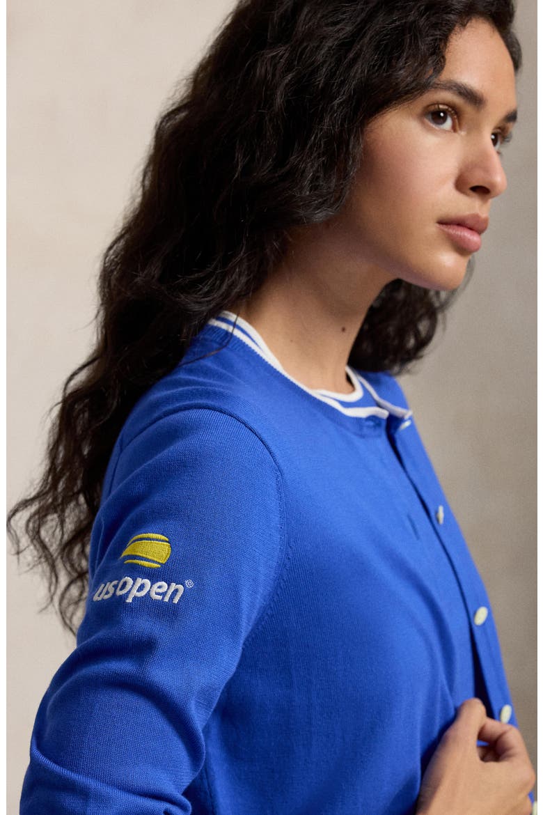 US Open® Collection Cotton Cardigan, Alternate, color, BLUE