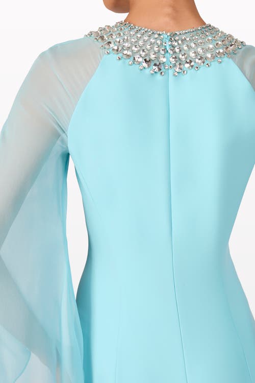 Jenny Packham Sunbeam Beaded Midi Dress In Blue