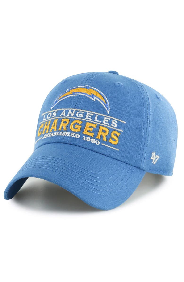 '47 Men's '47  Powder Blue Los Angeles Chargers Vernon Clean Up Adjustable Hat, Main, color, 