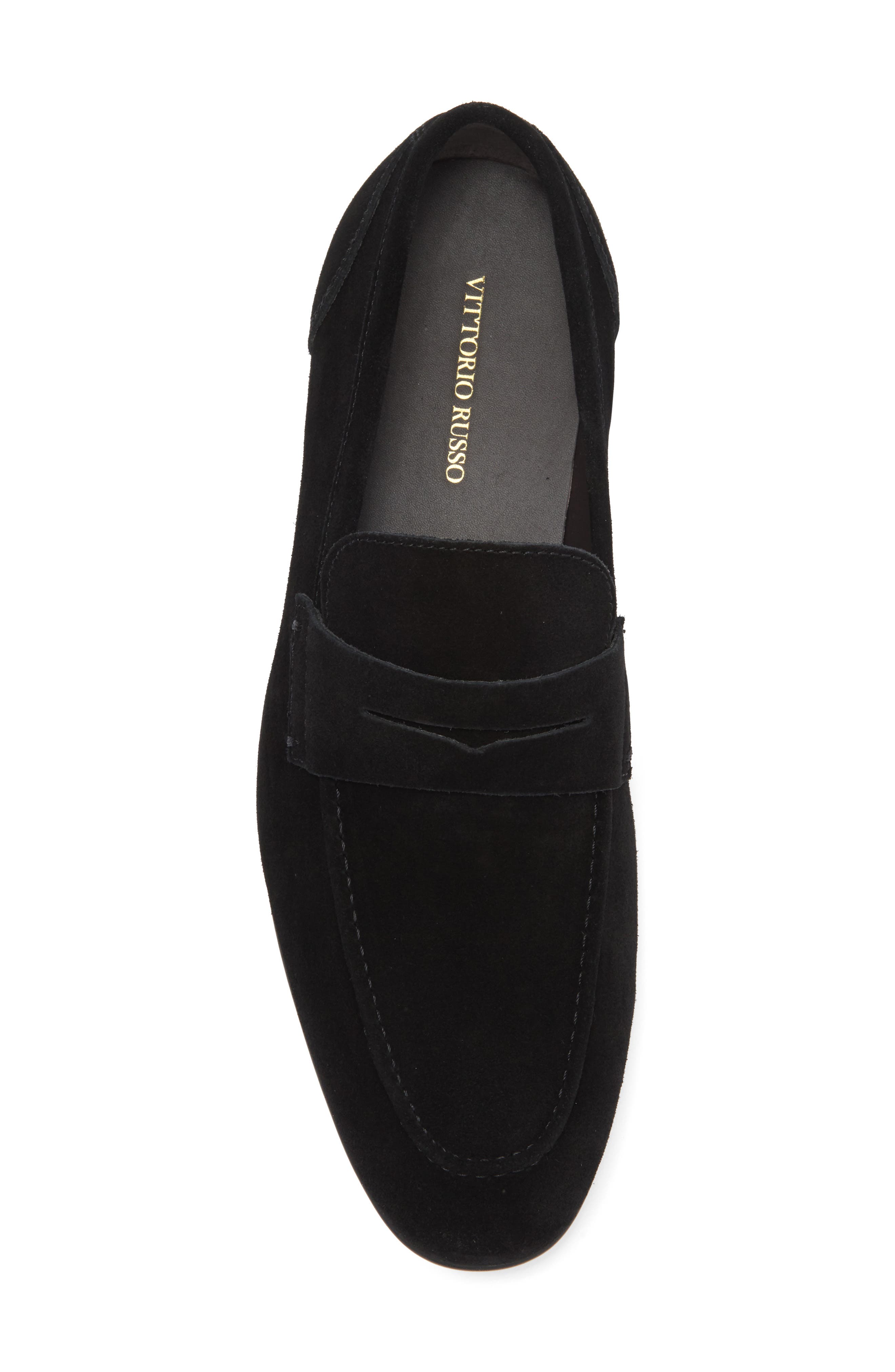 VITTORIO RUSSO Derringer Loafer, Alternate, color, Suede Black