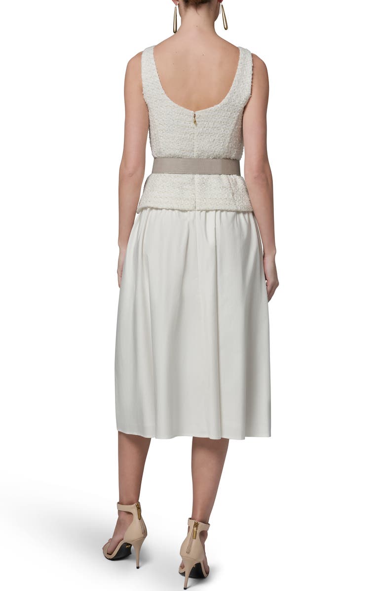 Donna Karan New York Belted A-Line Midi Dress, Alternate, color,