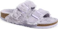 Birkenstock Arizona Genuine Teddy Shearling Lined Slide Sandal