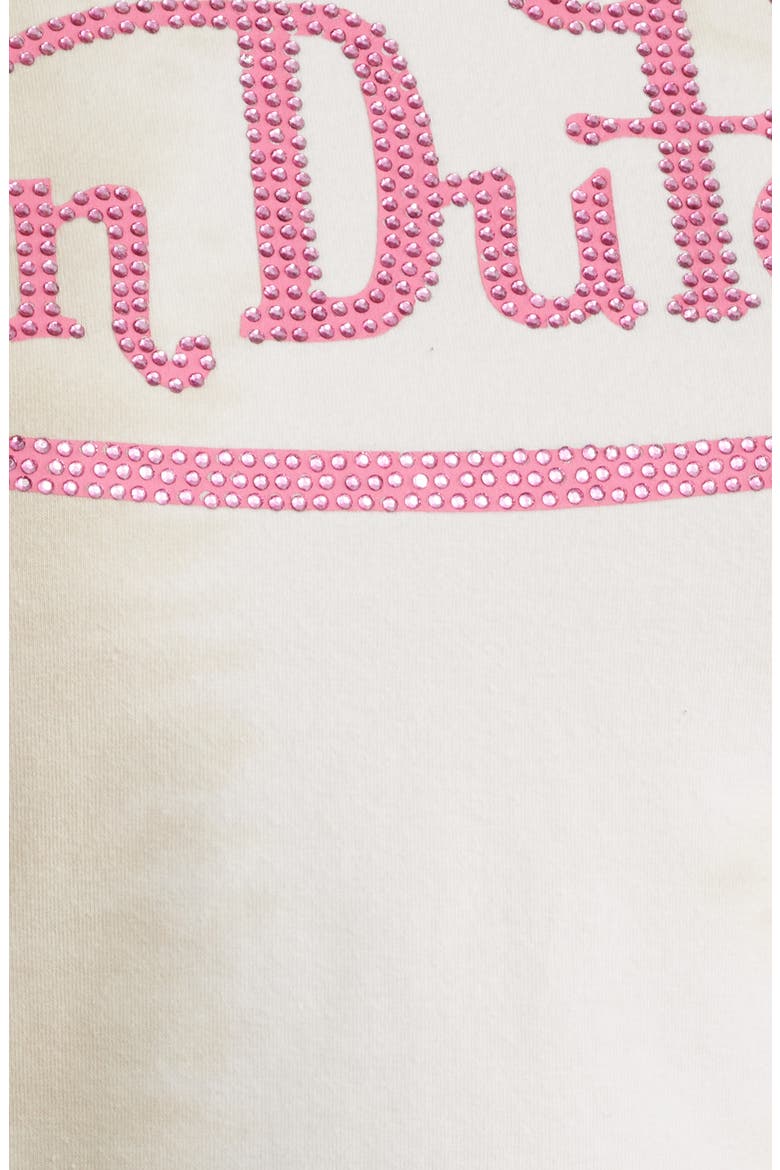 Crystal Logo Short Sleeve Baby Tee, Alternate, color, GARDENIA STROBE DYE