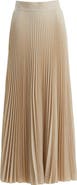 Gizia Beige Lined Pleated Skirt
