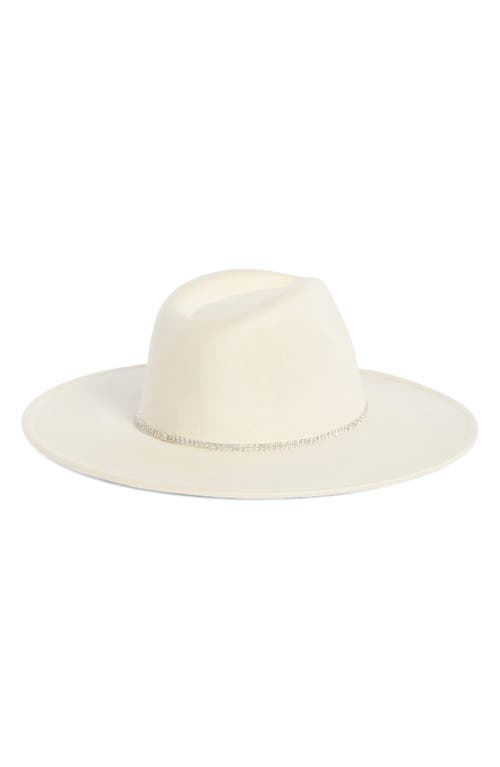 David & Young Bling Band Faux Suede Panama Hat In Gray