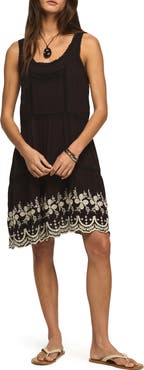 Lucky Brand Lace & Embroidery Sleeveless Minidress