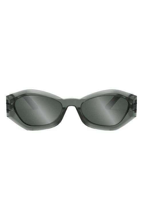 Dior 'signature B1u 55mm Butterfly Sunglasses In Gray