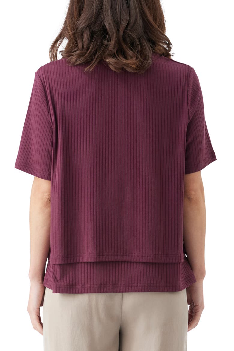 Mike Rib Nursing Top, Alternate, color, Maroon